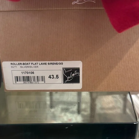 Louboutin Men's Silver Spiked Slip-On Shoes - Picture 2 of 2